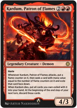 Kardum, Patron of Flames