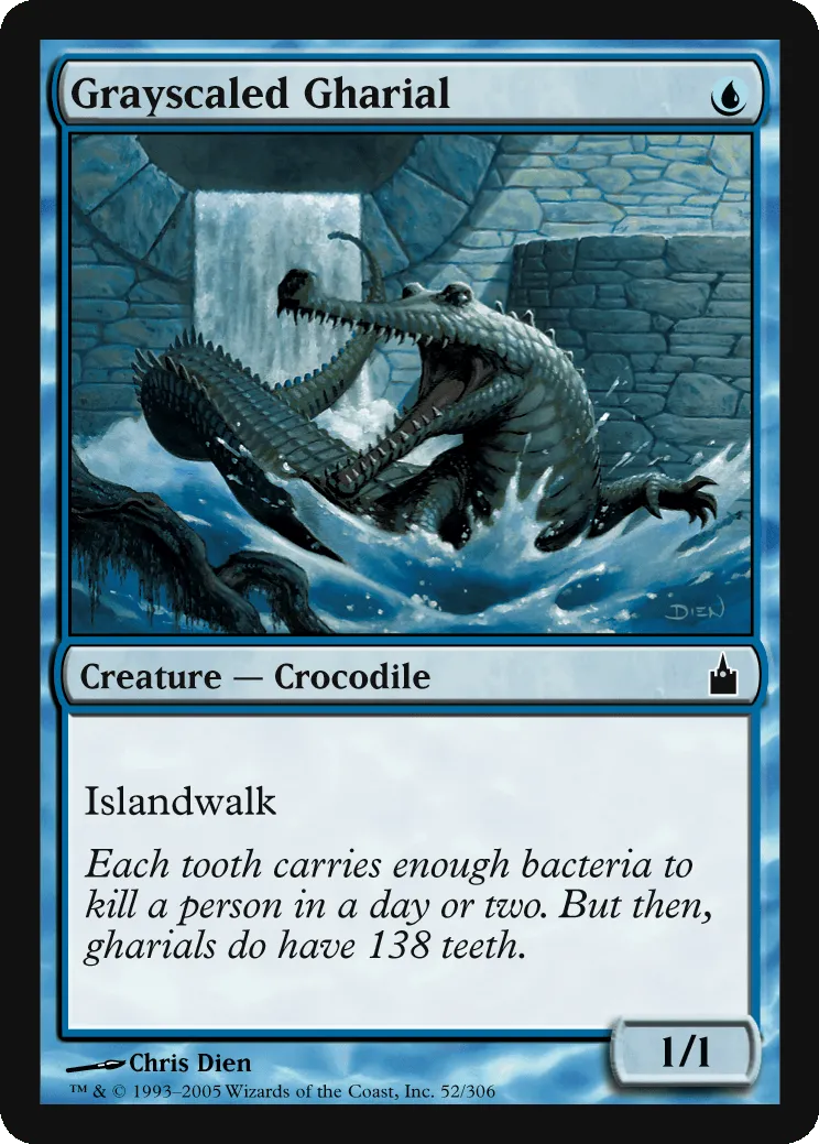 Grayscaled Gharial